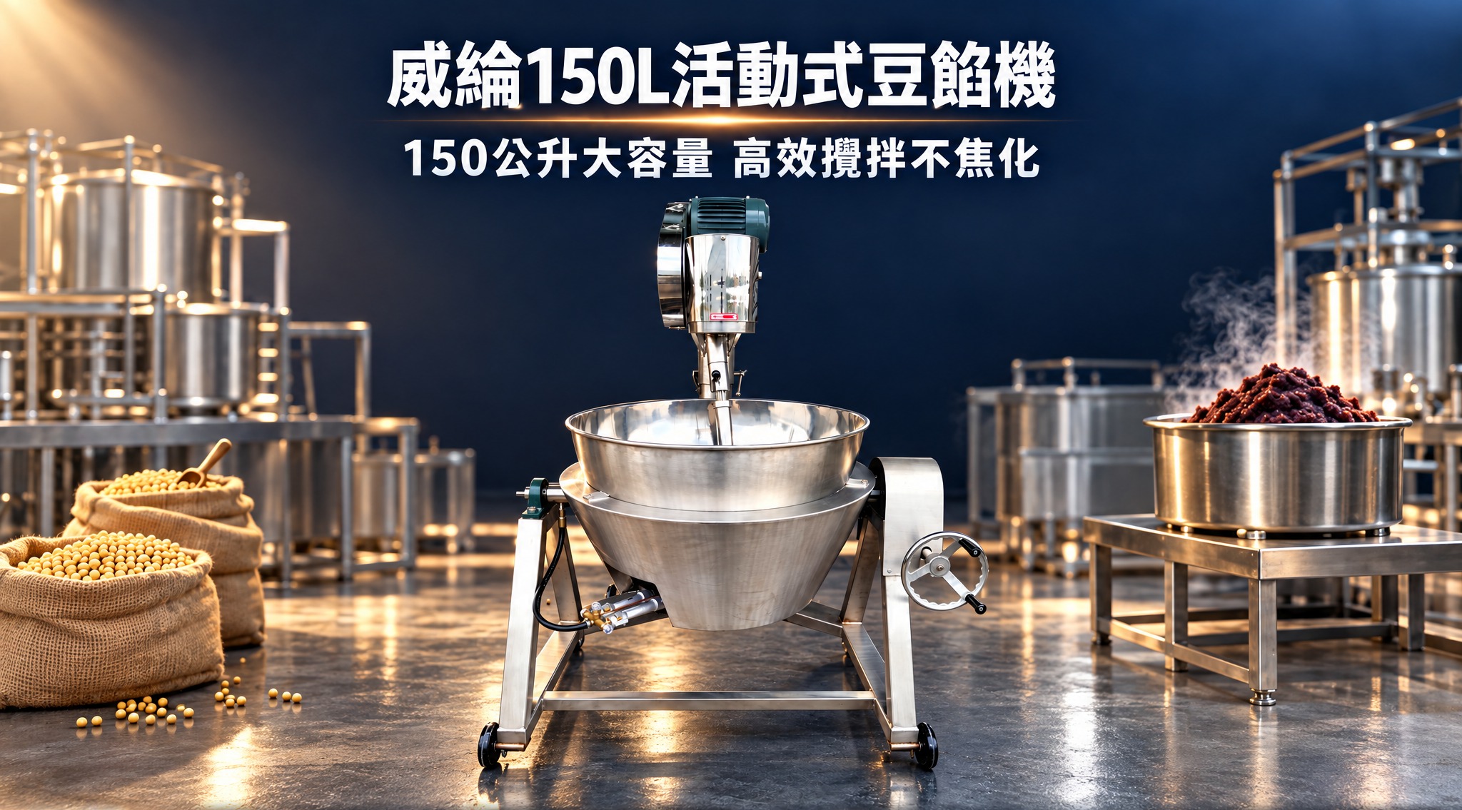 威綸150L活動式豆餡機
